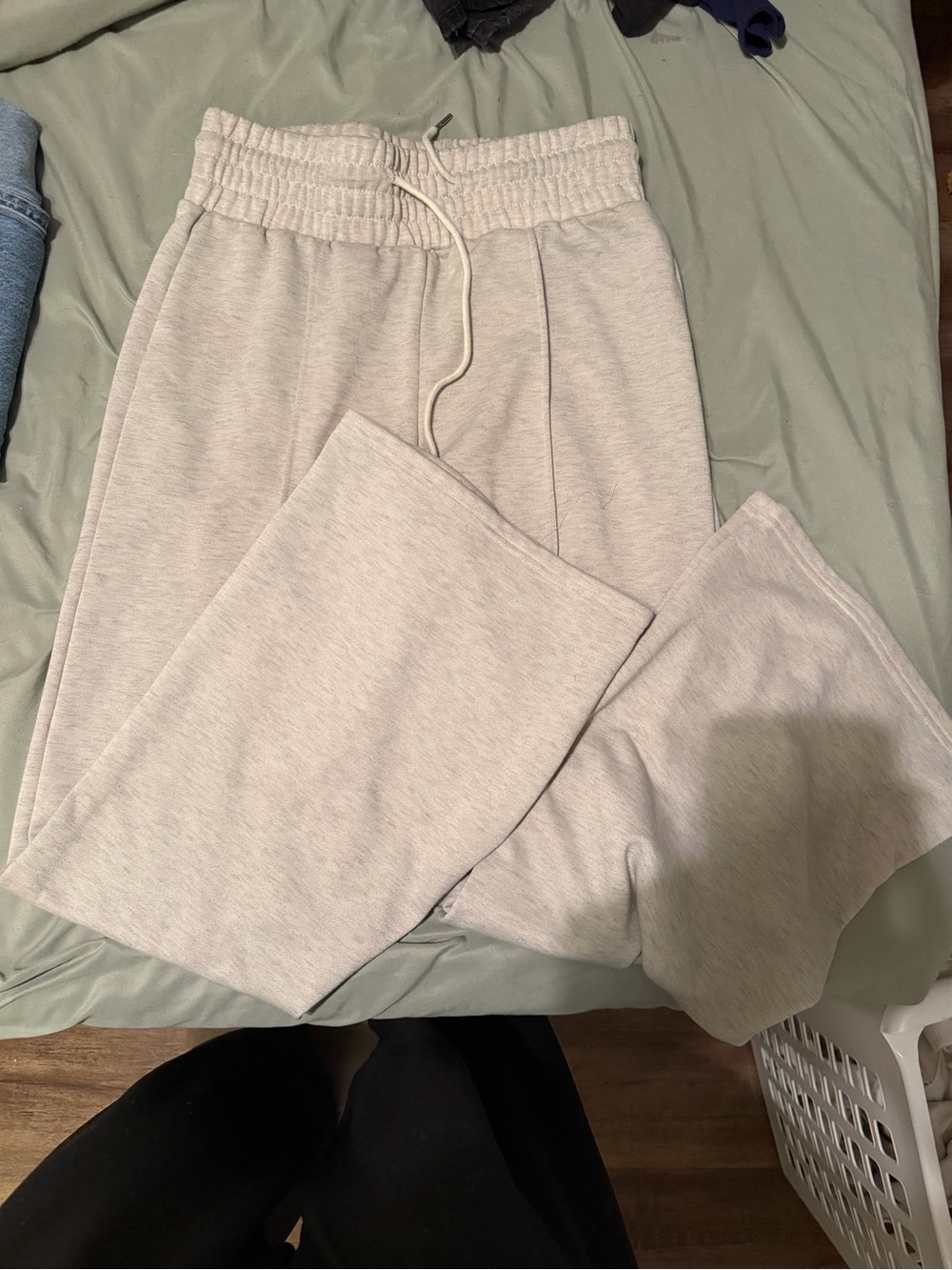 Kids Light Gray Drawstring Sweatpants